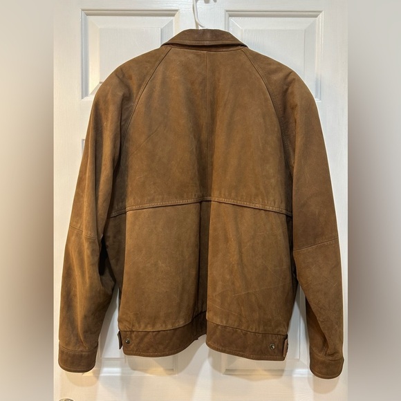 Midwest International Genuine Leather Bomber Jacket Zip In Thermolite Liner 44 - Picture 2 of 11